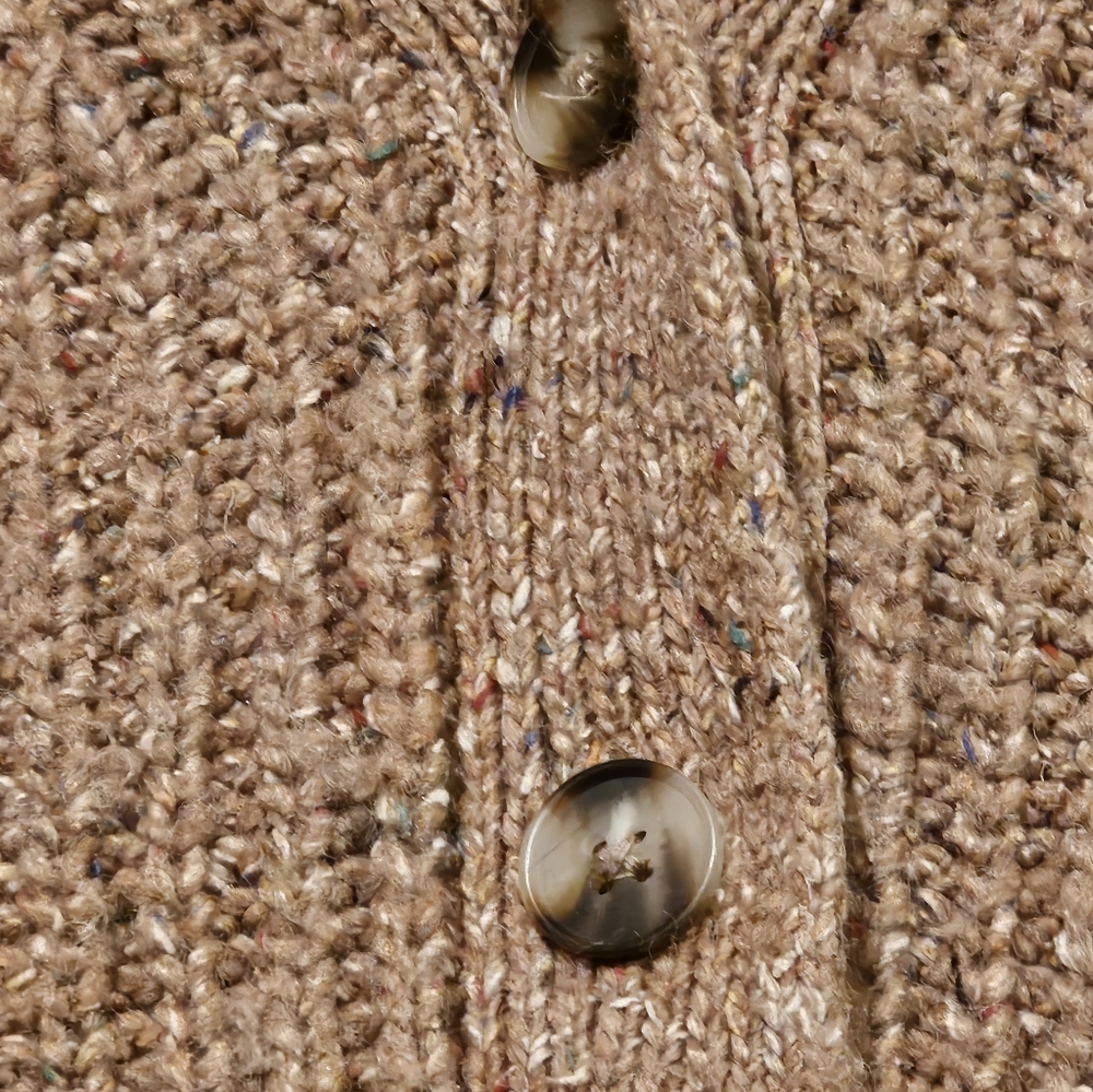 Madewell Women's Large Cardigan Speckled Ribbed Knit Button Sweater Size Large - Picture 5 of 9